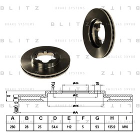 

Диск тормозной передний BLITZ BS0263