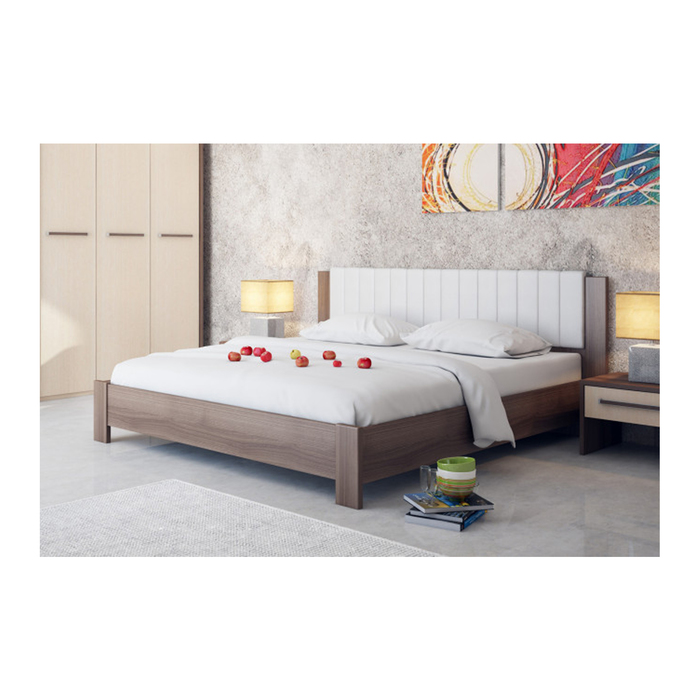 Кровать "Ulla" без подъёмного механизма, 180х200 см, цвет дуб шамони/белый