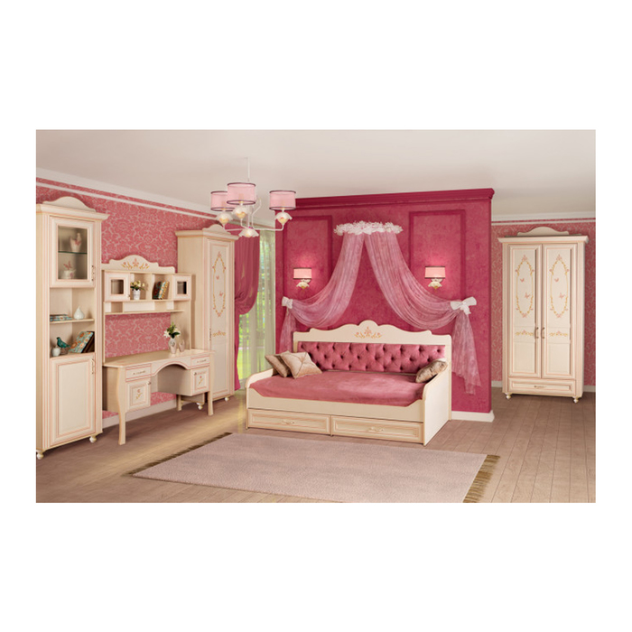 Детская кровать "Алиса", 90х200 см, розовый