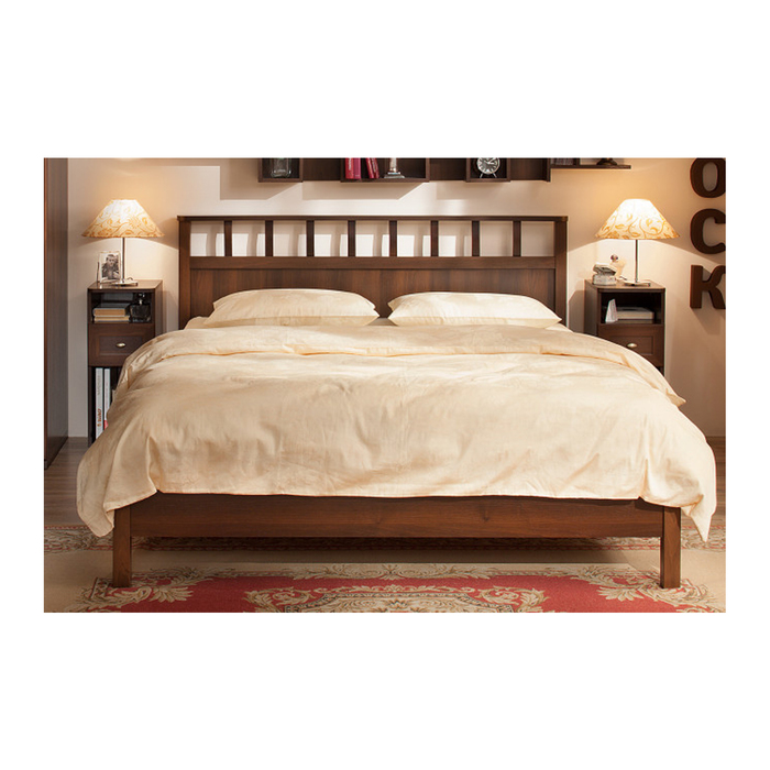 Кровать без ПМ "Sherlock Люкс", с основанием, 120х200 см, орех