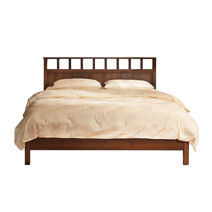 Кровать без ПМ "Sherlock Люкс", с основанием, 90х200 см, орех