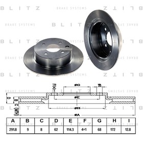

Диск тормозной задний BLITZ BS0327
