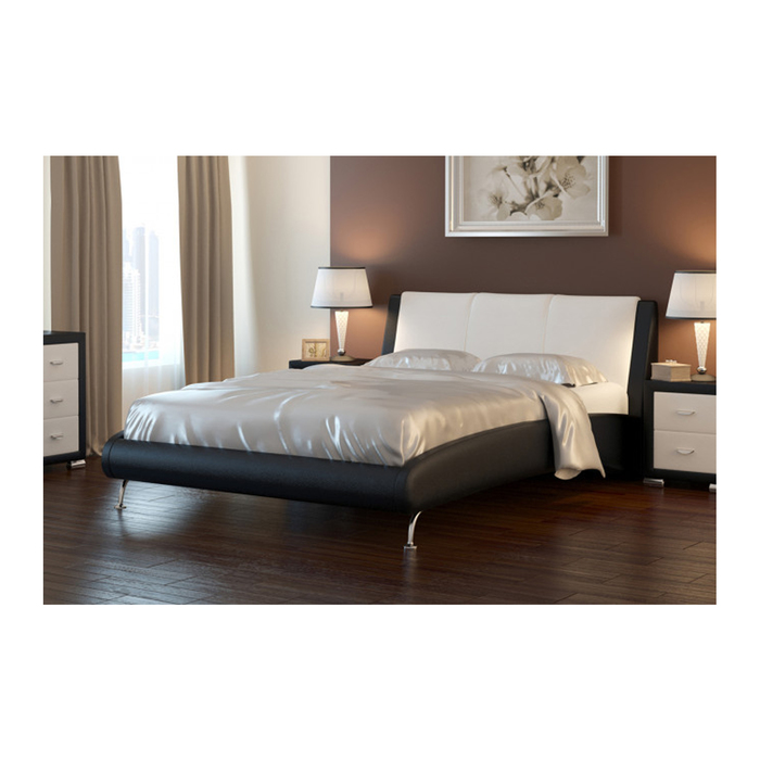 Кровать без ПМ "Merida", без основания, 140х200 см, чёрно-белый