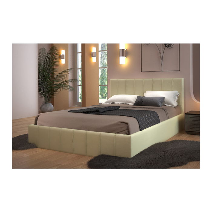 Кровать с ПМ "Веста", с основанием, 160х200 см, бежевый