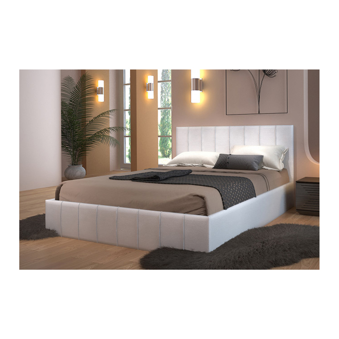 Кровать с ПМ "Веста", с основанием, 140х200 см, белый