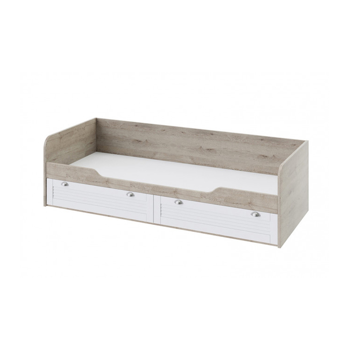 Детская кровать "Ривьера" с 2-мя ящиками, 80х200 см, цвет дуб бонифацио/белый