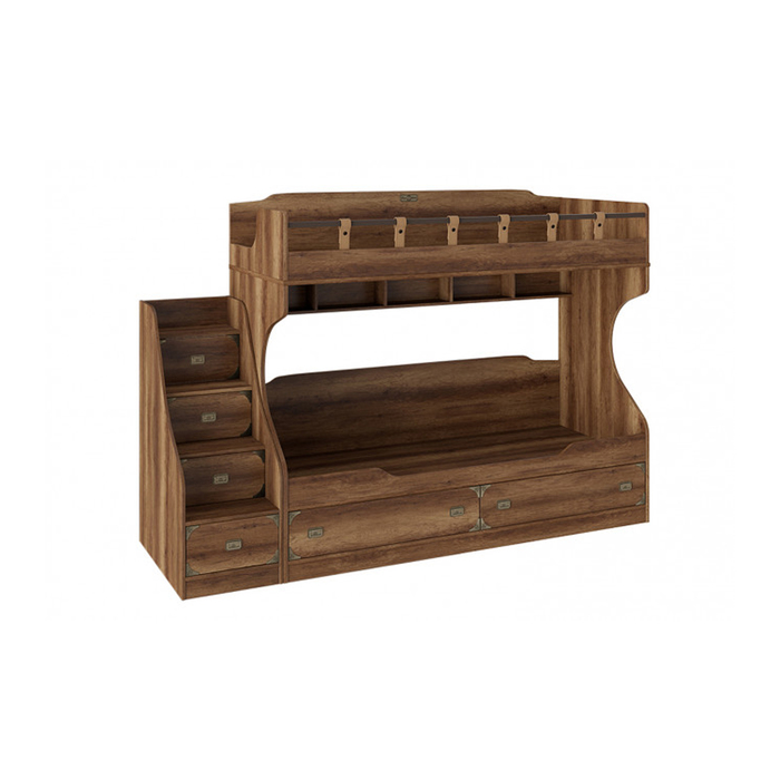 Кровать двухъярусная "Навигатор", с основанием, 80х200 см, дуб тёмный