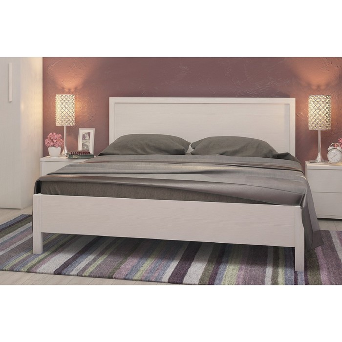 Кровать без ПМ "Bauhaus", с основанием, 90х200 см, белый