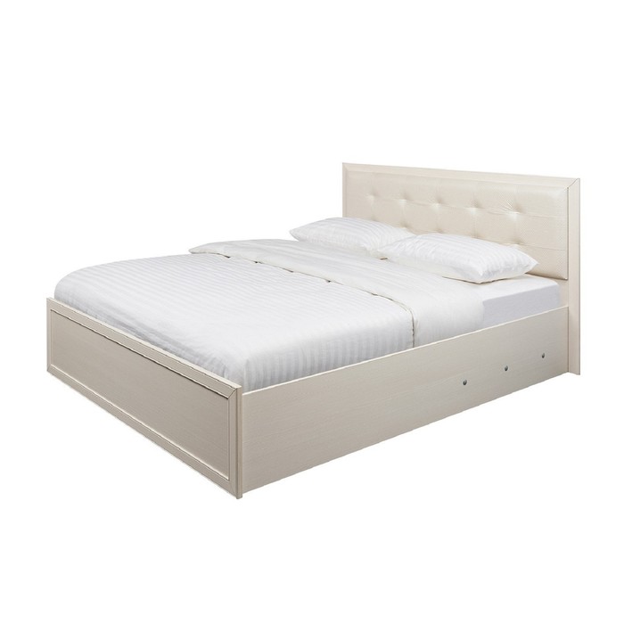 Кровать с ПМ "Ника-люкс", с основанием, 140х200 см, бежевый