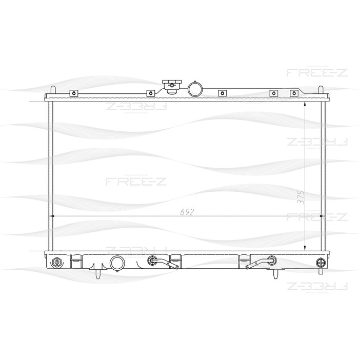 Радиатор охлаждения двигателя FREE-Z KK0157