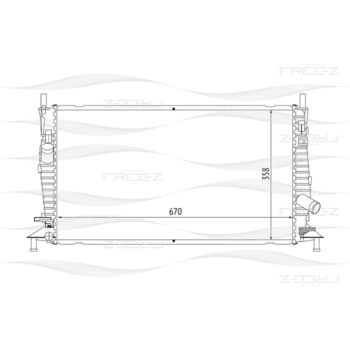 Радиатор охлаждения двигателя FREE-Z KK0146