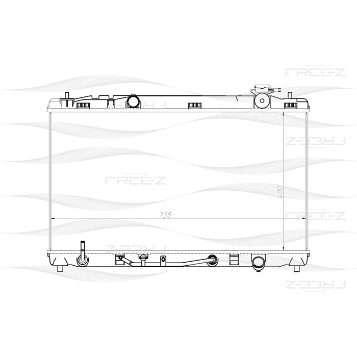 Радиатор охлаждения двигателя FREE-Z KK0193