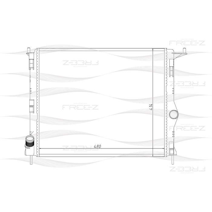 Радиатор охлаждения двигателя FREE-Z KK0179