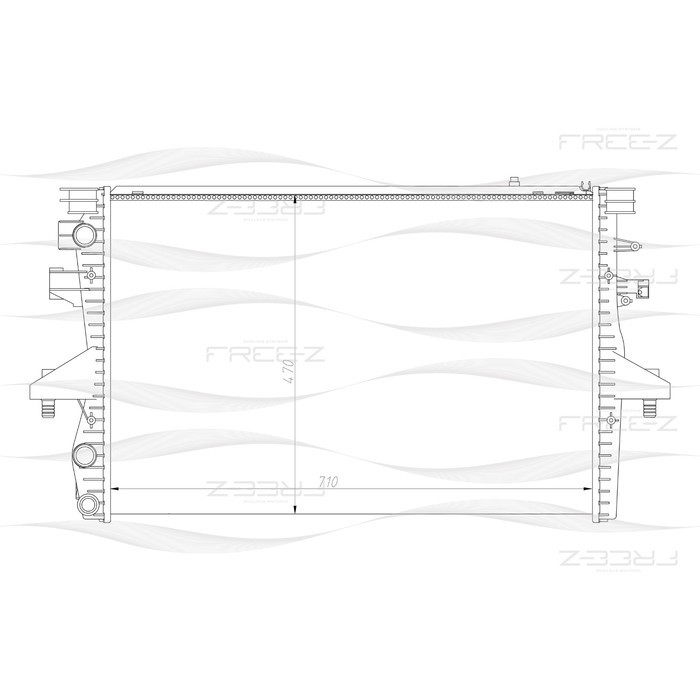 Радиатор охлаждения двигателя FREE-Z KK0211