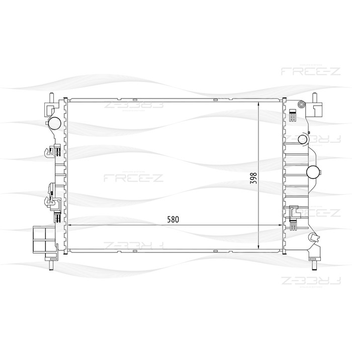 Радиатор охлаждения двигателя FREE-Z KK0143