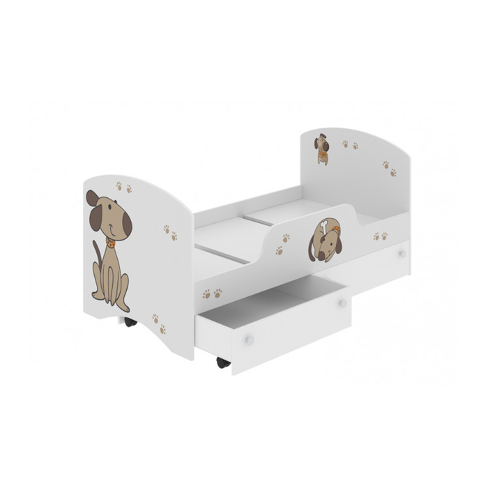 Детская кровать "Сказка", 80х160 см, белый шагр