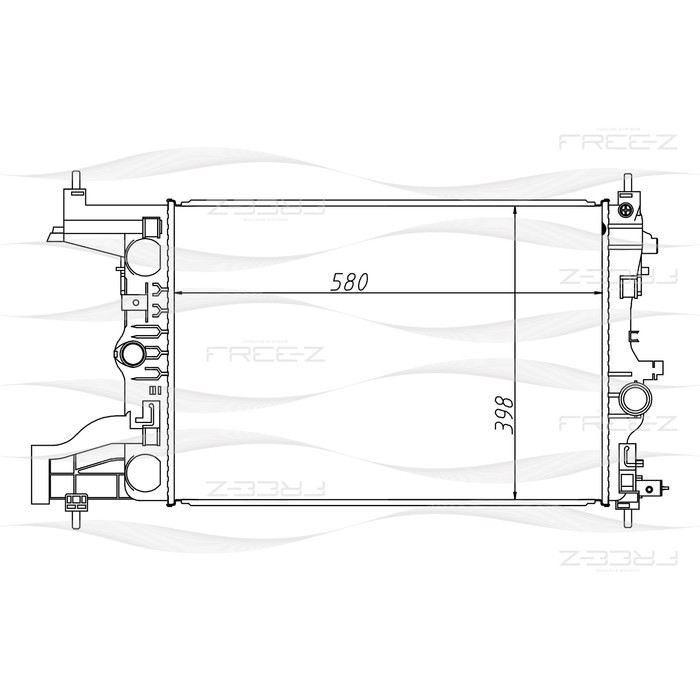 Радиатор охлаждения двигателя FREE-Z KK0165