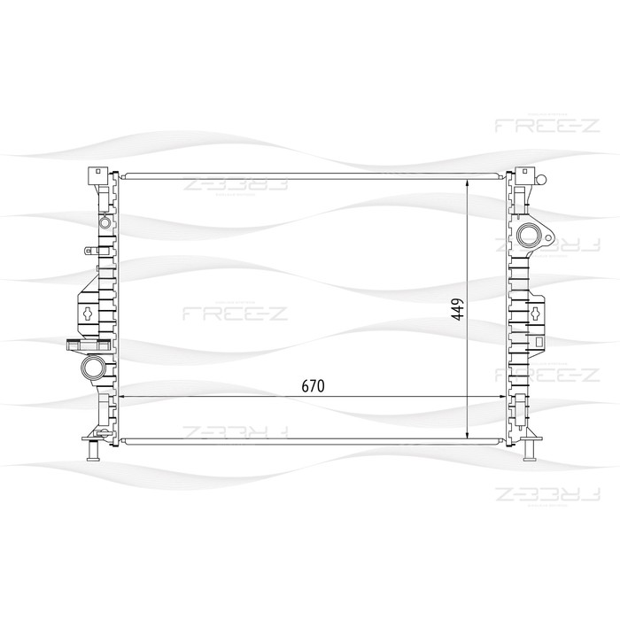 Радиатор охлаждения двигателя FREE-Z KK0215