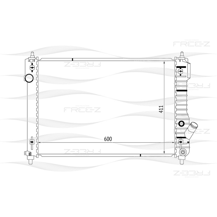 Радиатор охлаждения двигателя FREE-Z KK0141