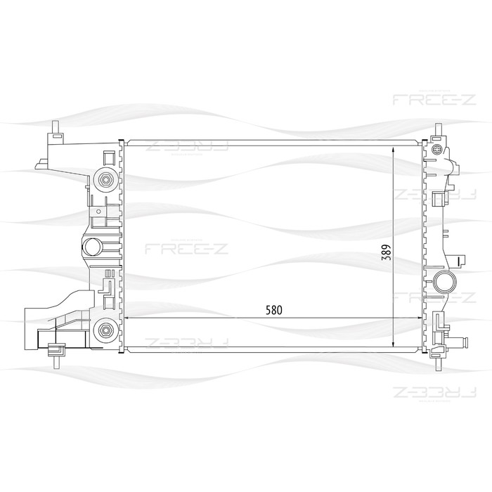 Радиатор охлаждения двигателя FREE-Z KK0166