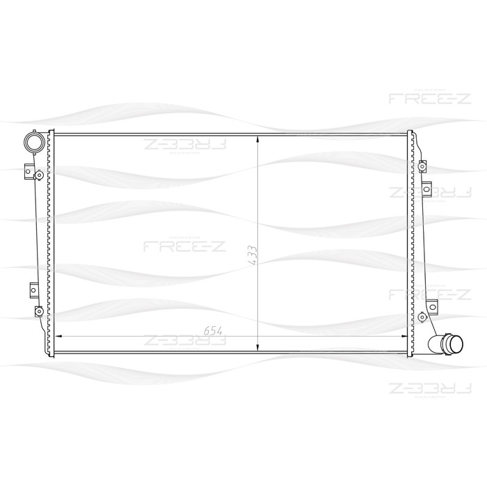 Радиатор охлаждения двигателя FREE-Z KK0212