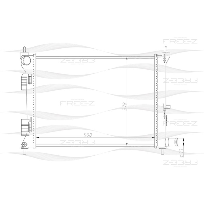 Радиатор охлаждения двигателя FREE-Z KK0223