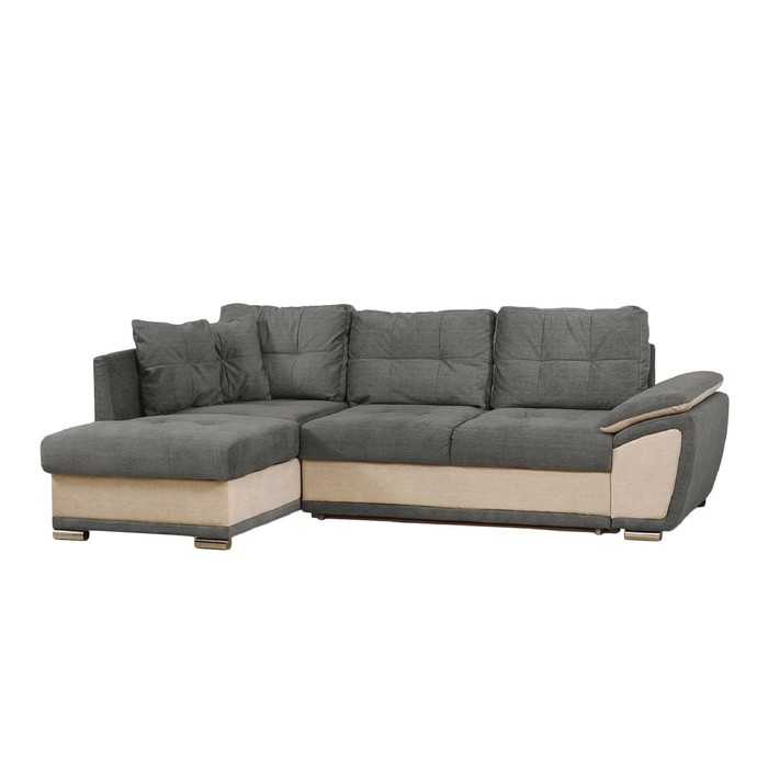 Угловой диван "Риттэр", левый угол, ткань, серый