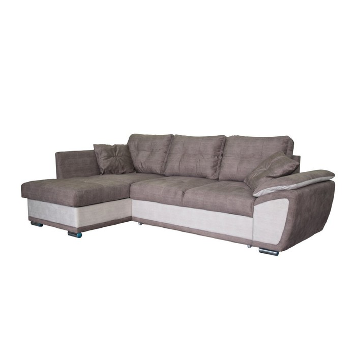 Угловой диван "Риттэр", левый угол, ткань, коричневый