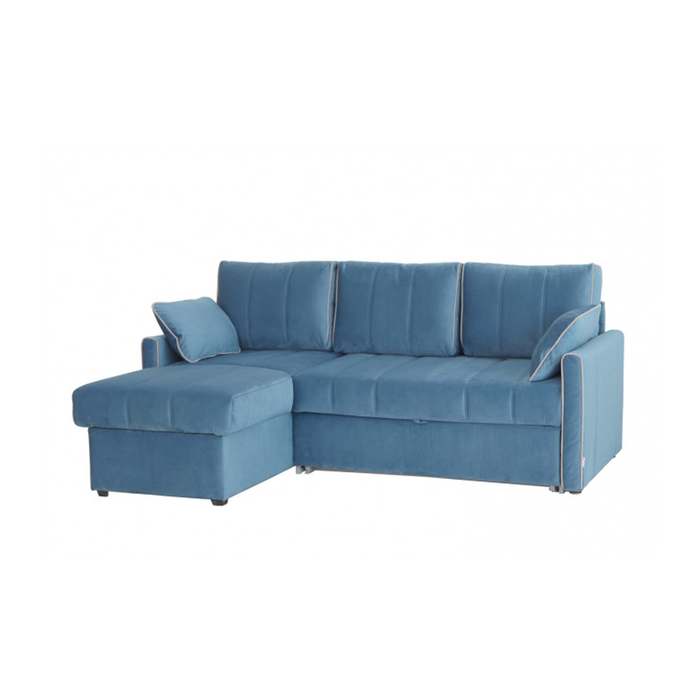 Угловой диван "Риммини", универсальный угол, ткань, синий