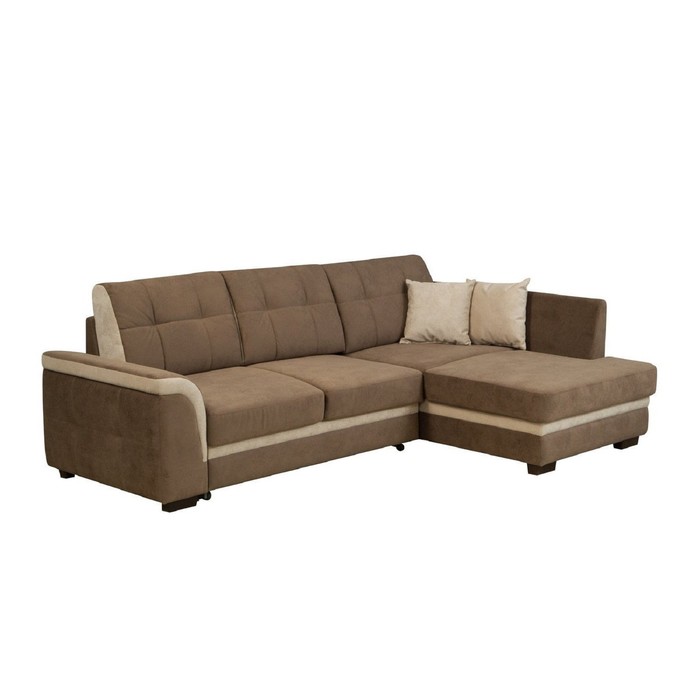 Угловой диван "Денвер", правый угол, ткань, бежевый