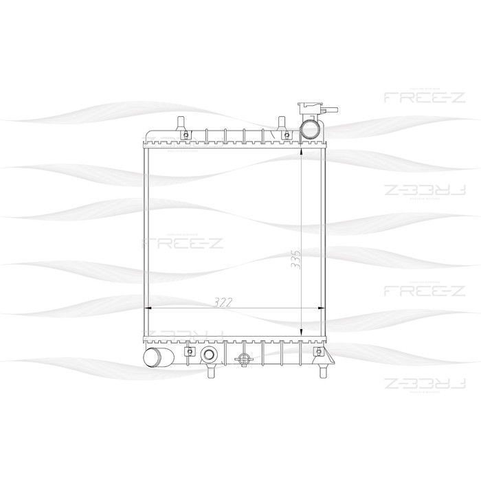Радиатор охлаждения двигателя FREE-Z KK0225