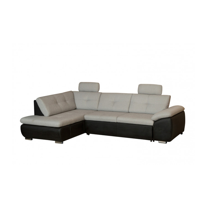 Угловой диван "Клермон", левый угол, ткань, серый