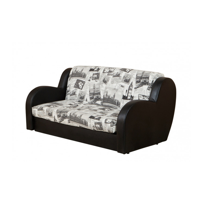 Диван "Барон", ткань, чёрно-белый