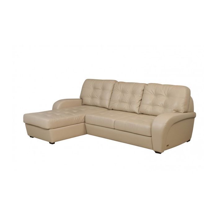 Угловой диван "Монреаль", правый угол, натуральная кожа, бежевый