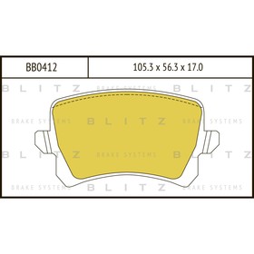 

Колодки тормозные BLITZ BB0412