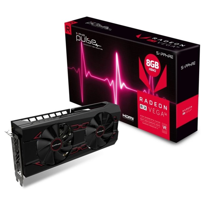 Видеокарта Sapphire AMD Radeon RX Vega 56 PULSE (11276-02-40G) 8G,1208/800,Ret
