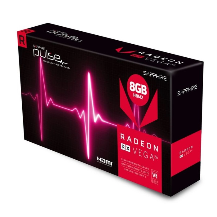 Видеокарта Sapphire AMD Radeon RX Vega 56 PULSE (11276-02-40G) 8G,1208/800,Ret