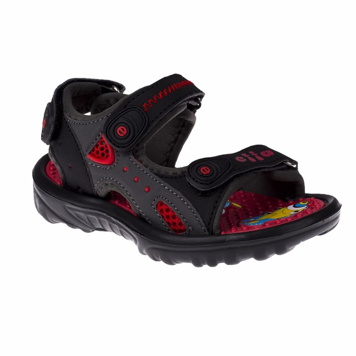 Сандалии детские арт. 63335-V, цвет серый/красный, размер 25