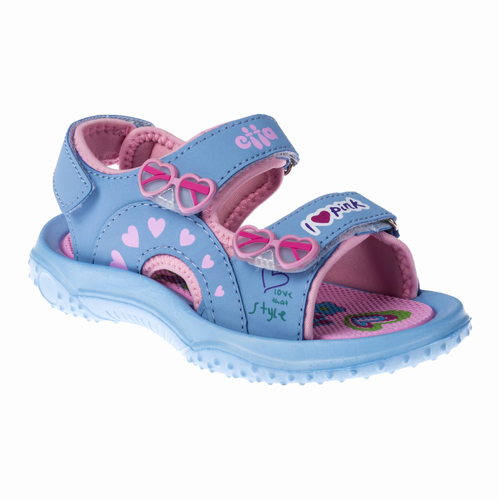 Сандалии для девочек арт. С-64053, цвет голубой, размер 32