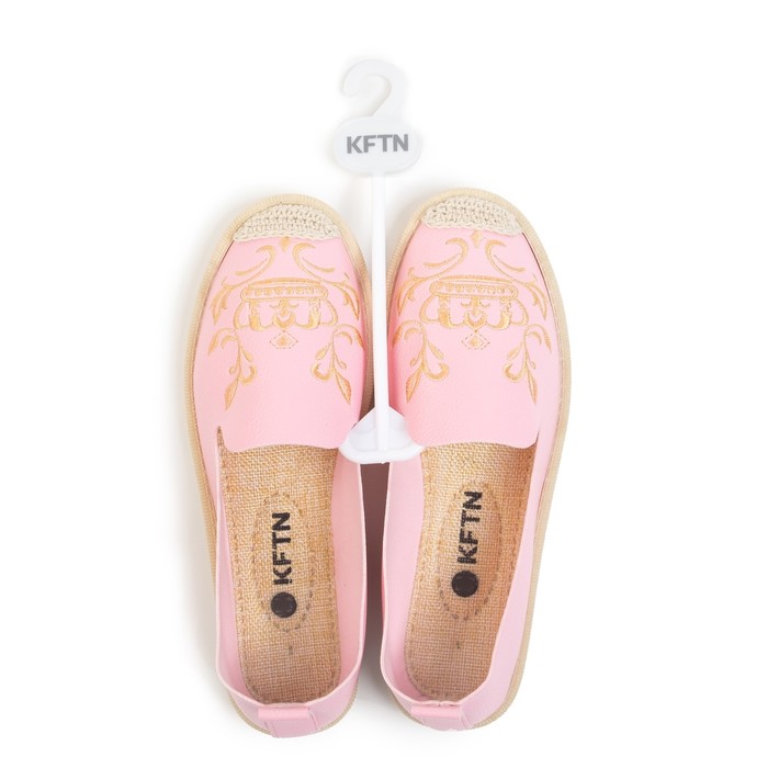 Эспадрильи женские KAFTAN кожзам "Корона", р-р 39, розовый