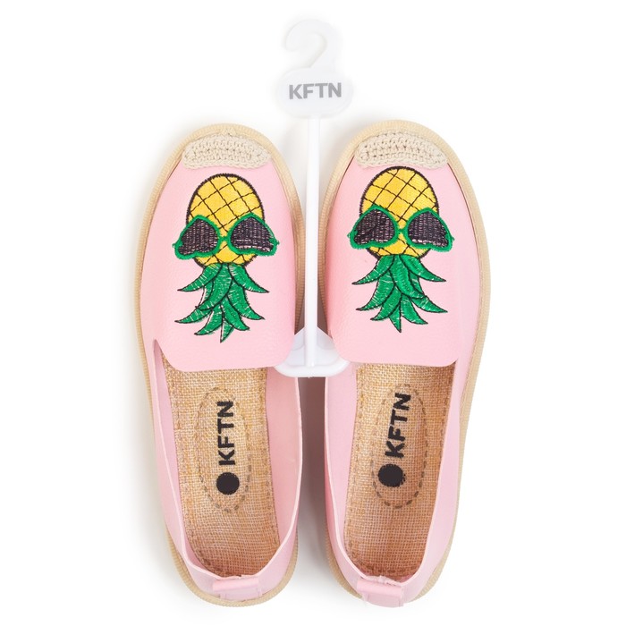 Эспадрильи женские KAFTAN кожзам "Ананас", р-р 40, розовый