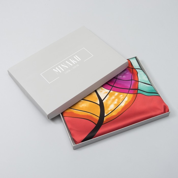 Палантин женский в коробочке MINAKU "Кристин", размер 180х70 см, цвет бордовый