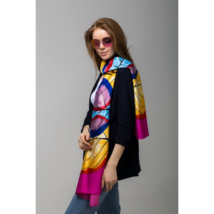 Палантин женский в коробочке MINAKU "Кристин", размер 180х70 см, цвет розовый