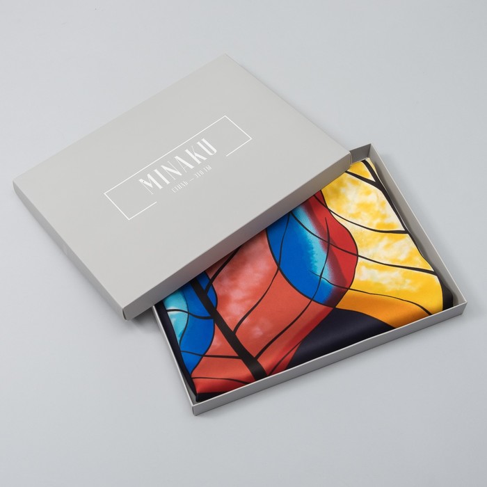 Палантин женский в коробочке MINAKU "Кристин", размер 180х70 см, цвет тёмно-синий