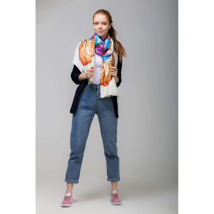 Палантин женский в коробочке MINAKU "Кристин", размер 180х70 см, цвет бежевый