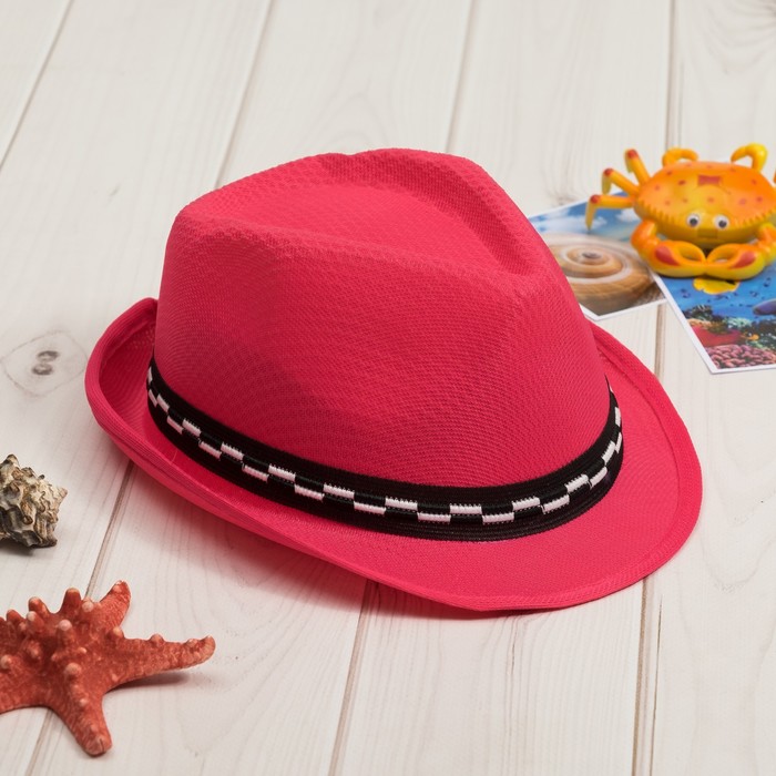 Шляпа детская MINAKU "Классика", размер 52, цвет розовый