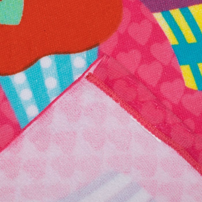 Полотенце пляжное 70*150 см, Пирожное, микрофибра 250гр/м2