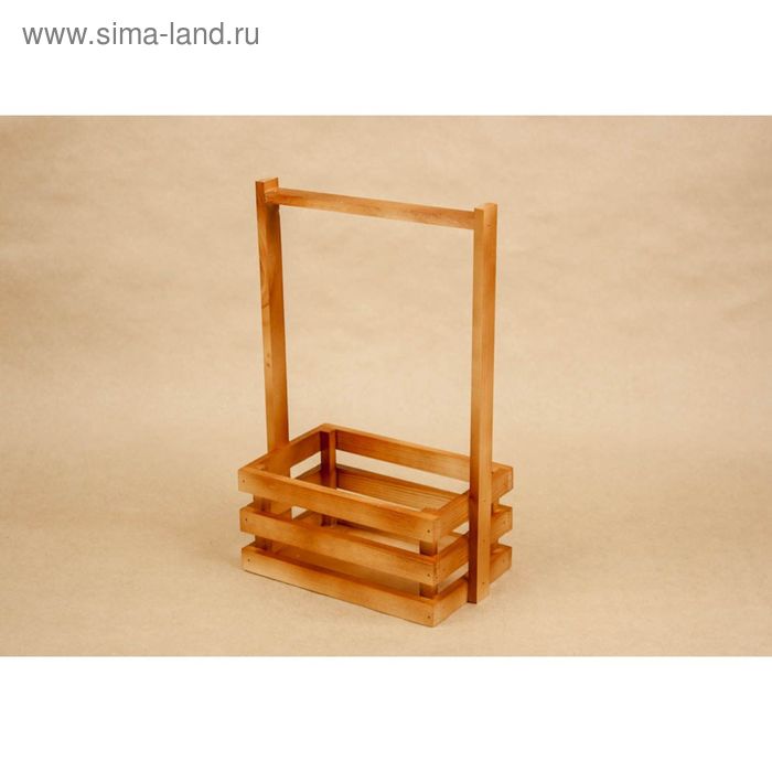 

Кашпо деревянное 20×13×34 см "Classic", трёхреечное, с ручкой, морёный Дарим Красиво
