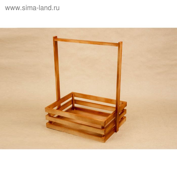 

Кашпо деревянное 30×23×40 см "Classic", трёхреечное, с ручкой, морёный Дарим Красиво