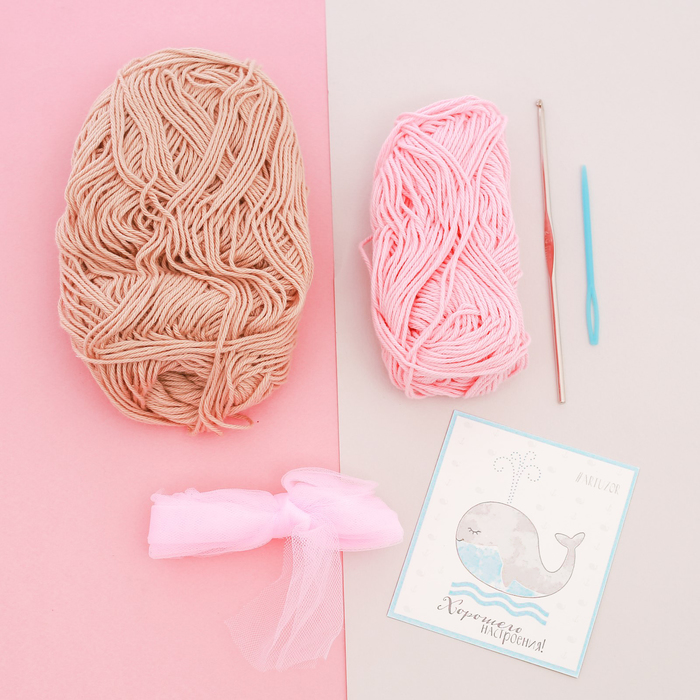 Наборы для вязания амигуруми: Мягкая игрушка «Мишуля Ханни», 10 х 4 х 14 см